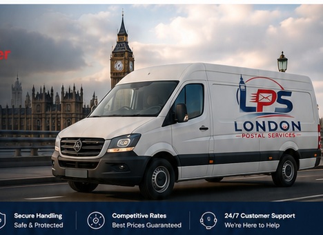London Postal Services delivery vehicle in London